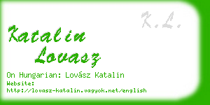 katalin lovasz business card